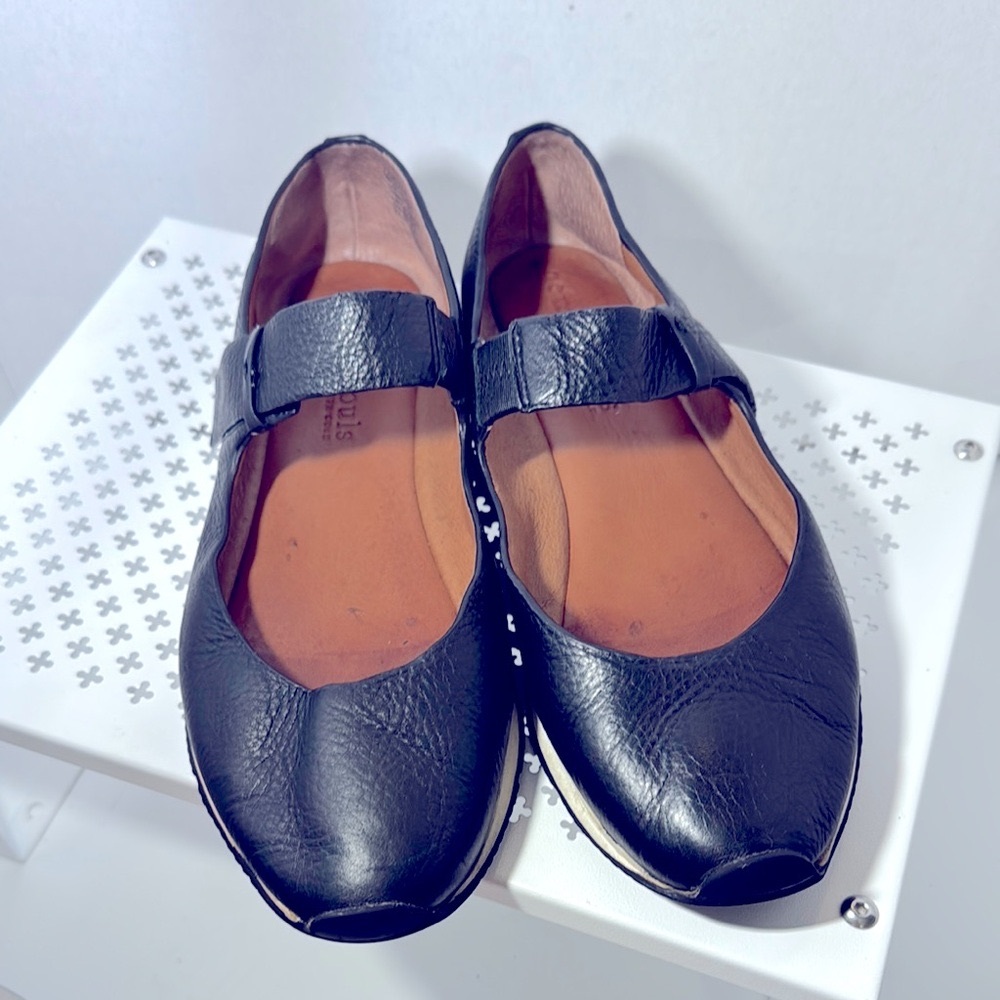 Gentle Souls Black Leather Loafers